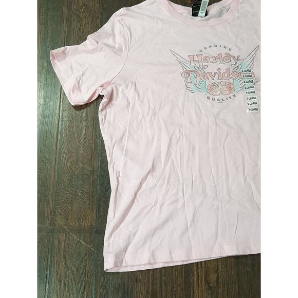 2) Women's Harley Davidson Logo Shirt. Black & Pink. Size XL. See Measurements - Picture 12 of 15